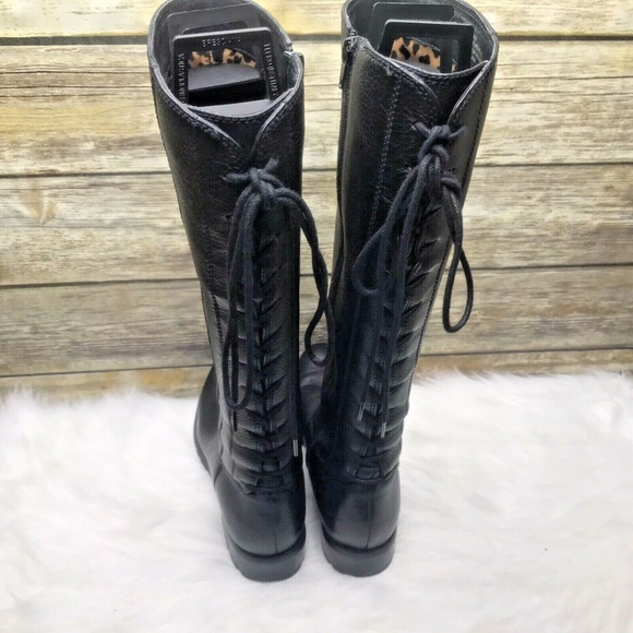 Sofft Sharnell II Black Pebbled Leather Sz 7 M Riding Waterproof Lined Boots - Picture 5 of 12